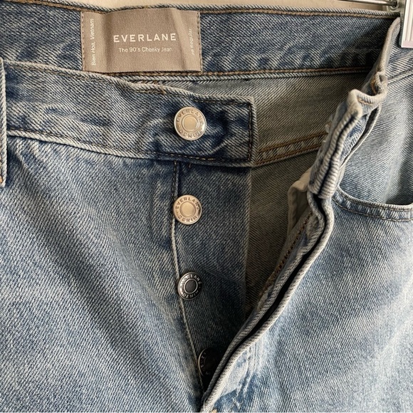 Everlane The 90’s Cheeky Jean Light Wash Button Fly 28 Regular NWOT - Picture 7 of 13